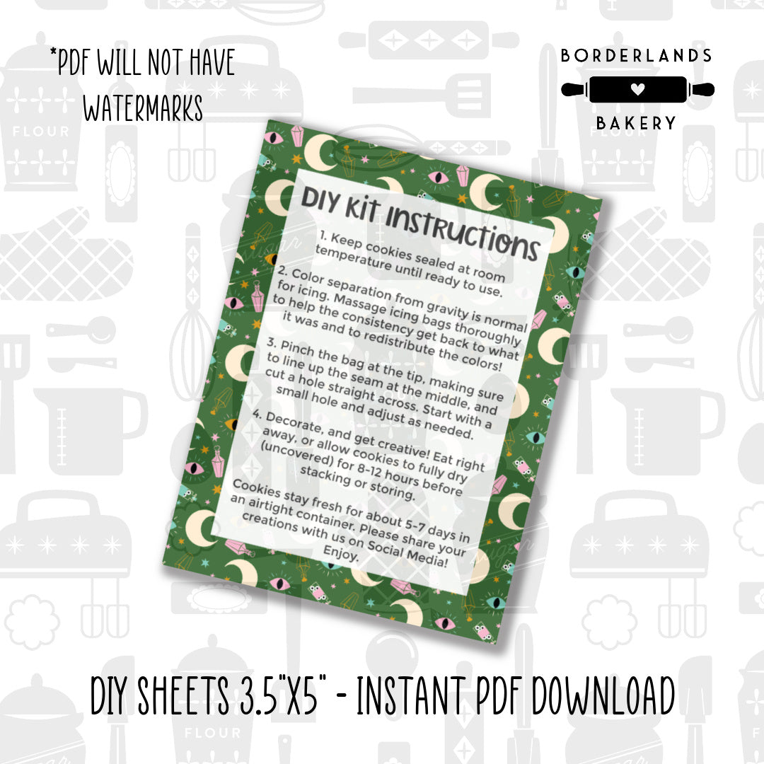 Halloween and Fall 2022 DIY cookie card sheets, 3.5x5 inch printable digital PDF download