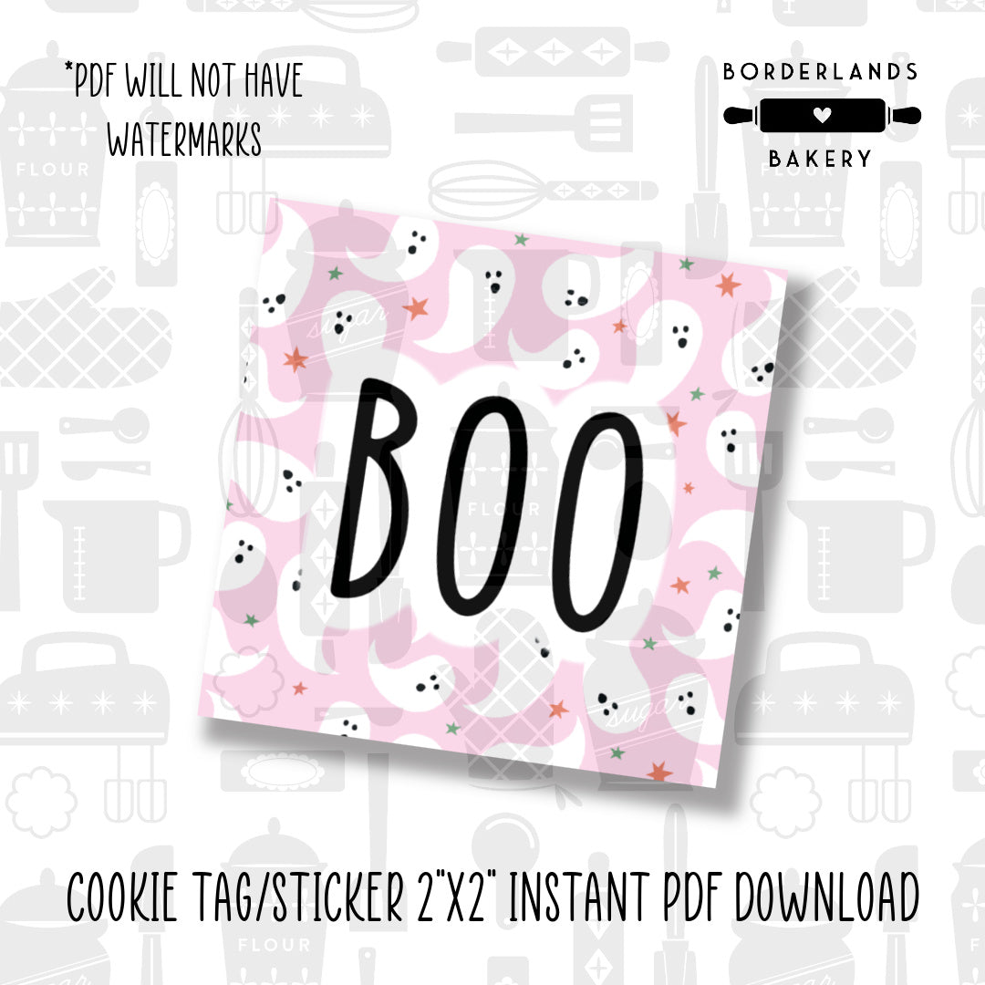 Halloween and Fall 2022 printable packaging tags, 2 inch square digital PDF download