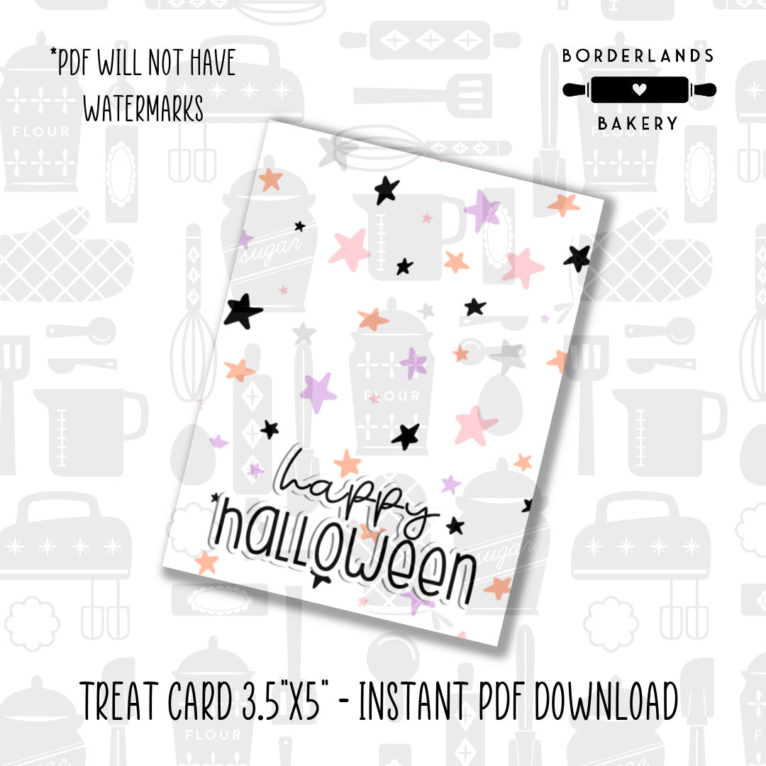 Halloween and Fall 2022 treat backer cards, 3.5x5 inch printable digital PDF download