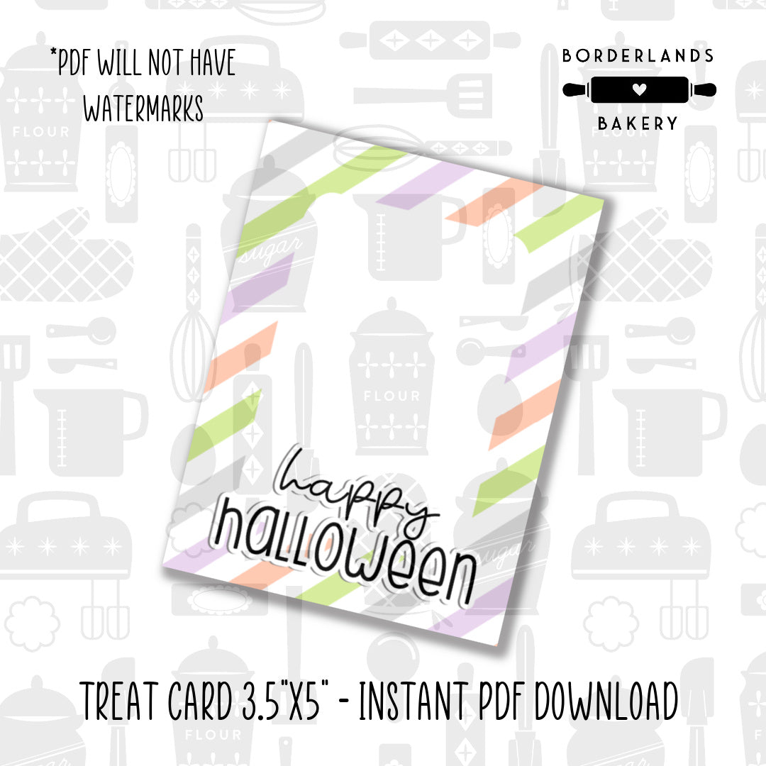 Halloween and Fall 2022 treat backer cards, 3.5x5 inch printable digital PDF download