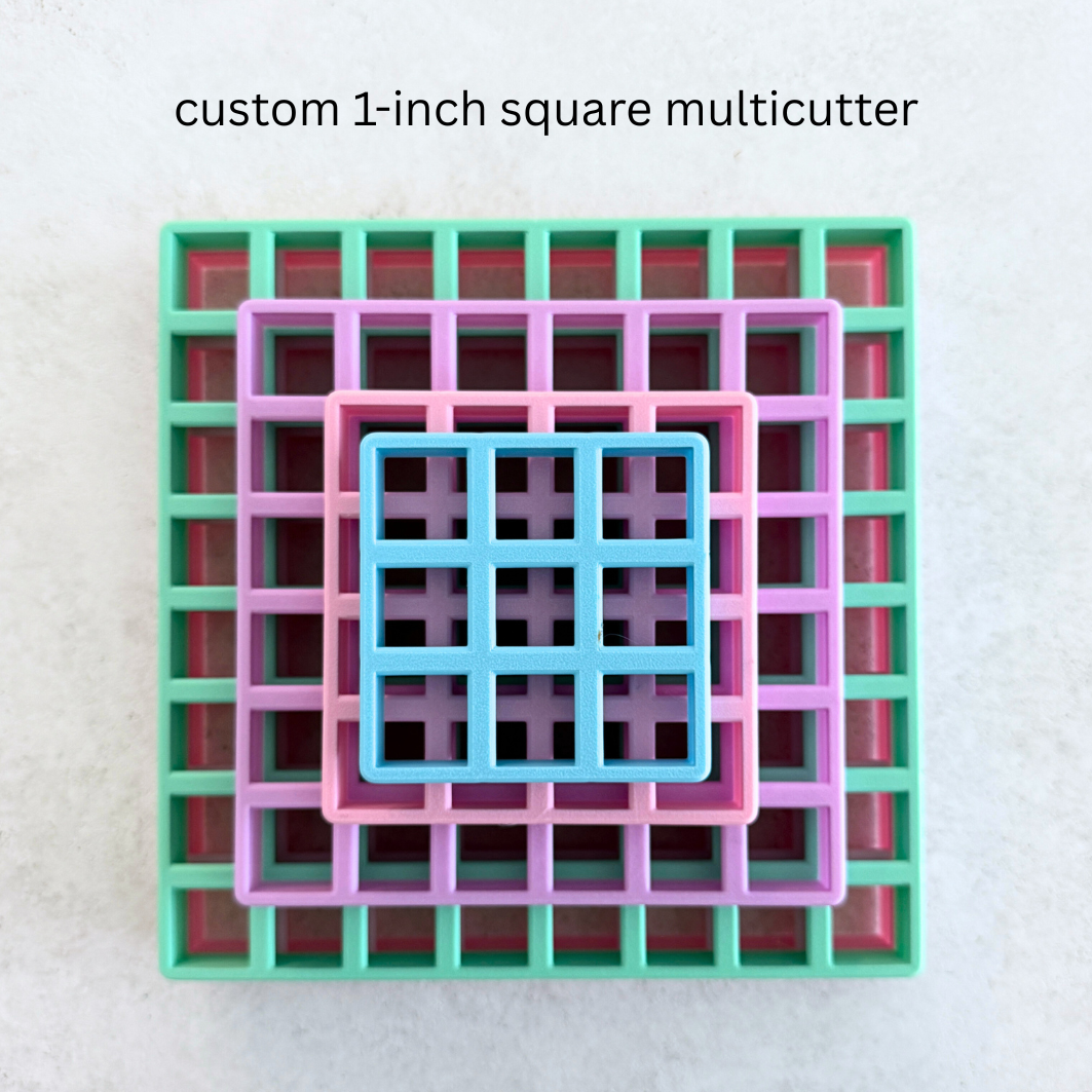 1-inch Square MultiCutter - 3D Printed Cookie Cutter