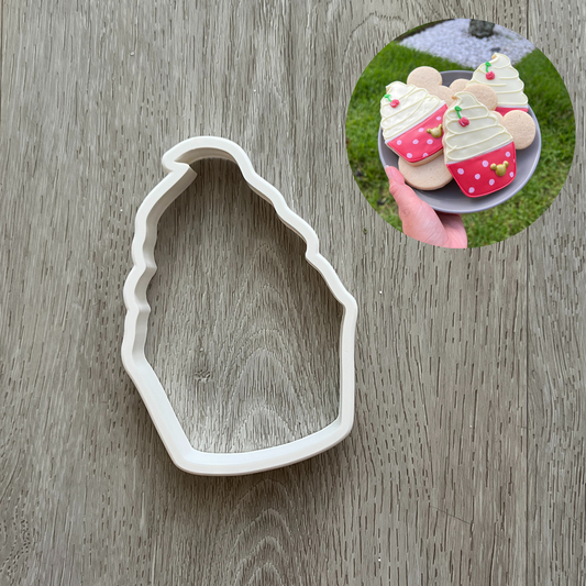 Pineapple soft serve shaped cookie cutter, 3D printed food-safe PLA