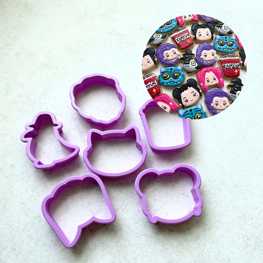 KPop Demon Hunters themed cookie cutter, 3D printed food-safe design