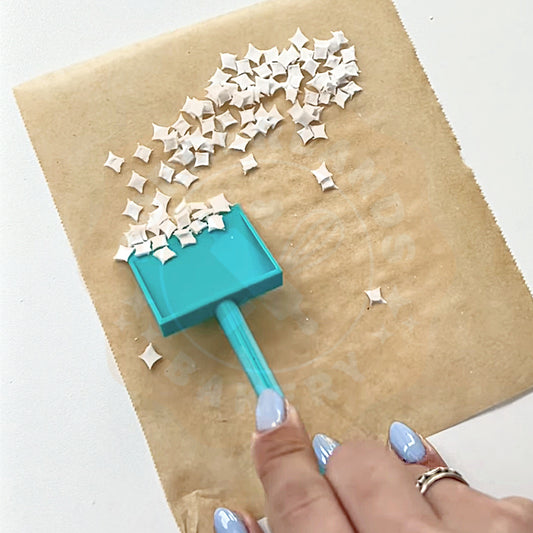 3D printed sprinkle shovel scribe and scraper tool designed by Kiburz Cookies, 5.25 inches