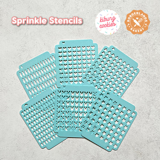 3D printed sprinkle stencil for royal icing cookie decorating