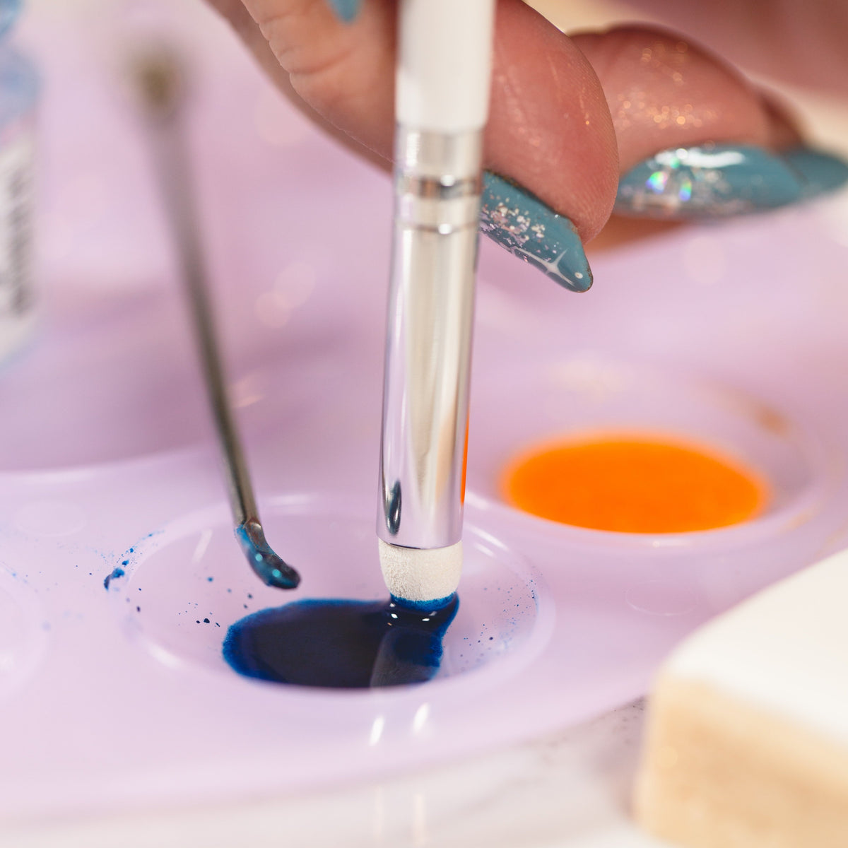 Borderlands Bakery handmade dot brush tool for cookie decorating