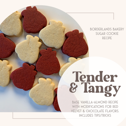 Tender and Tangy cut-out cookie recipe PDF download by Borderlands Bakery