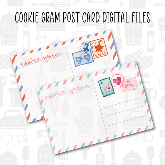 Cookie Gram 4x6 postcard digital PDF file for packaging cookies and treats