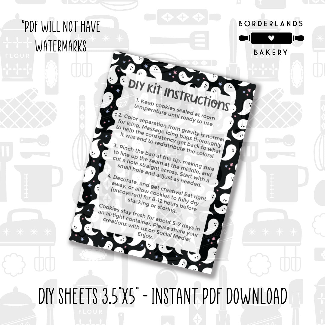 Halloween and Fall 2022 DIY cookie card sheets, 3.5x5 inch printable digital PDF download