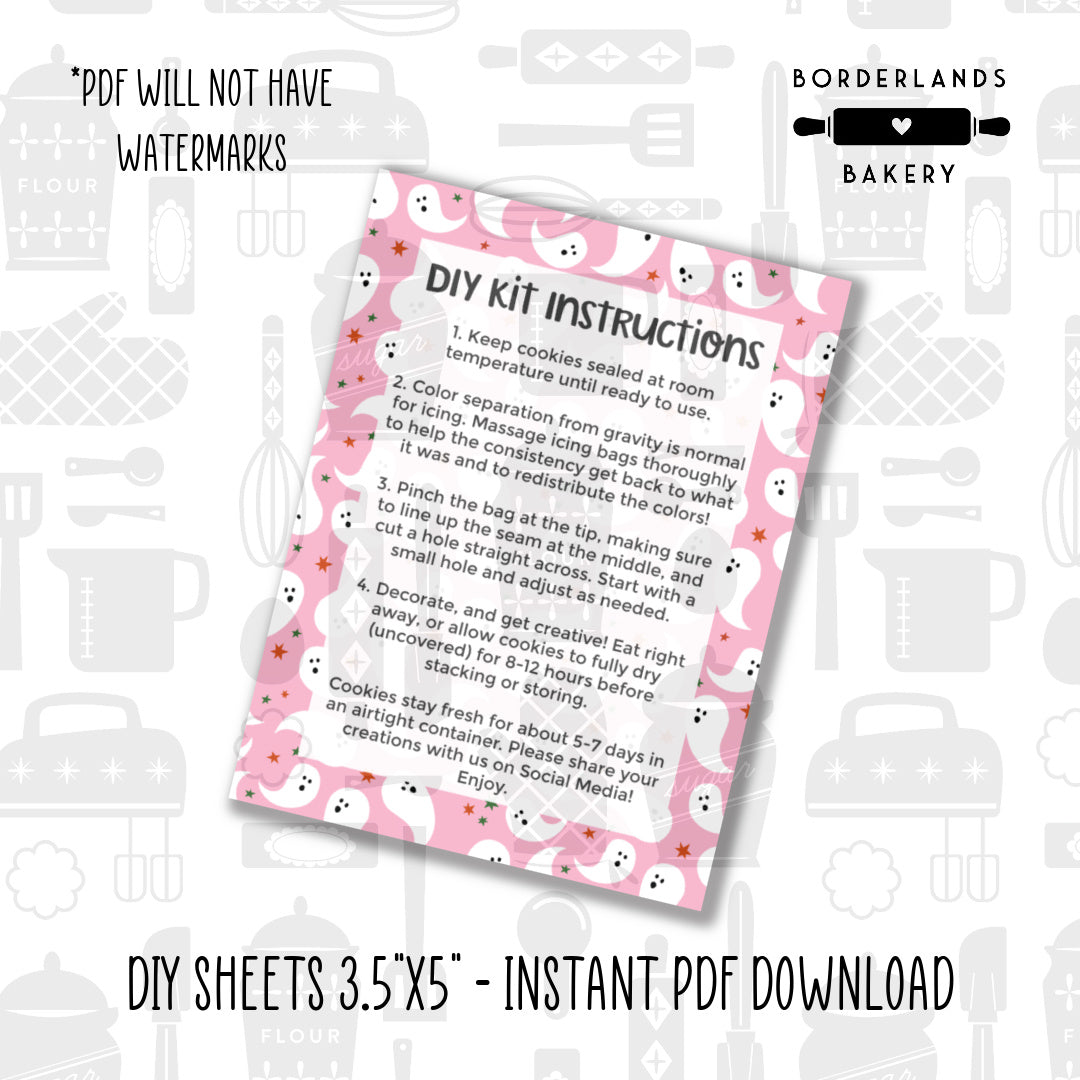 Halloween and Fall 2022 DIY cookie card sheets, 3.5x5 inch printable digital PDF download