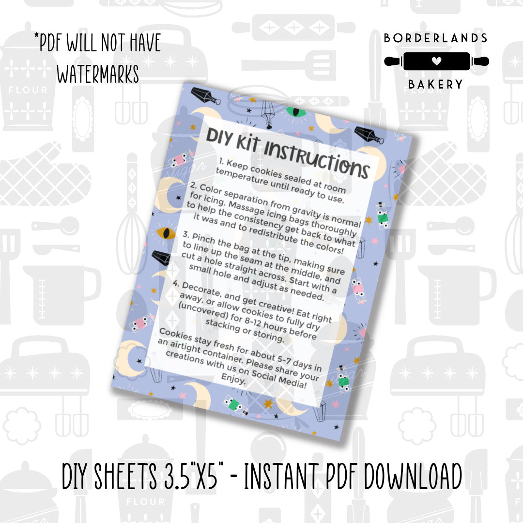Halloween and Fall 2022 DIY cookie card sheets, 3.5x5 inch printable digital PDF download