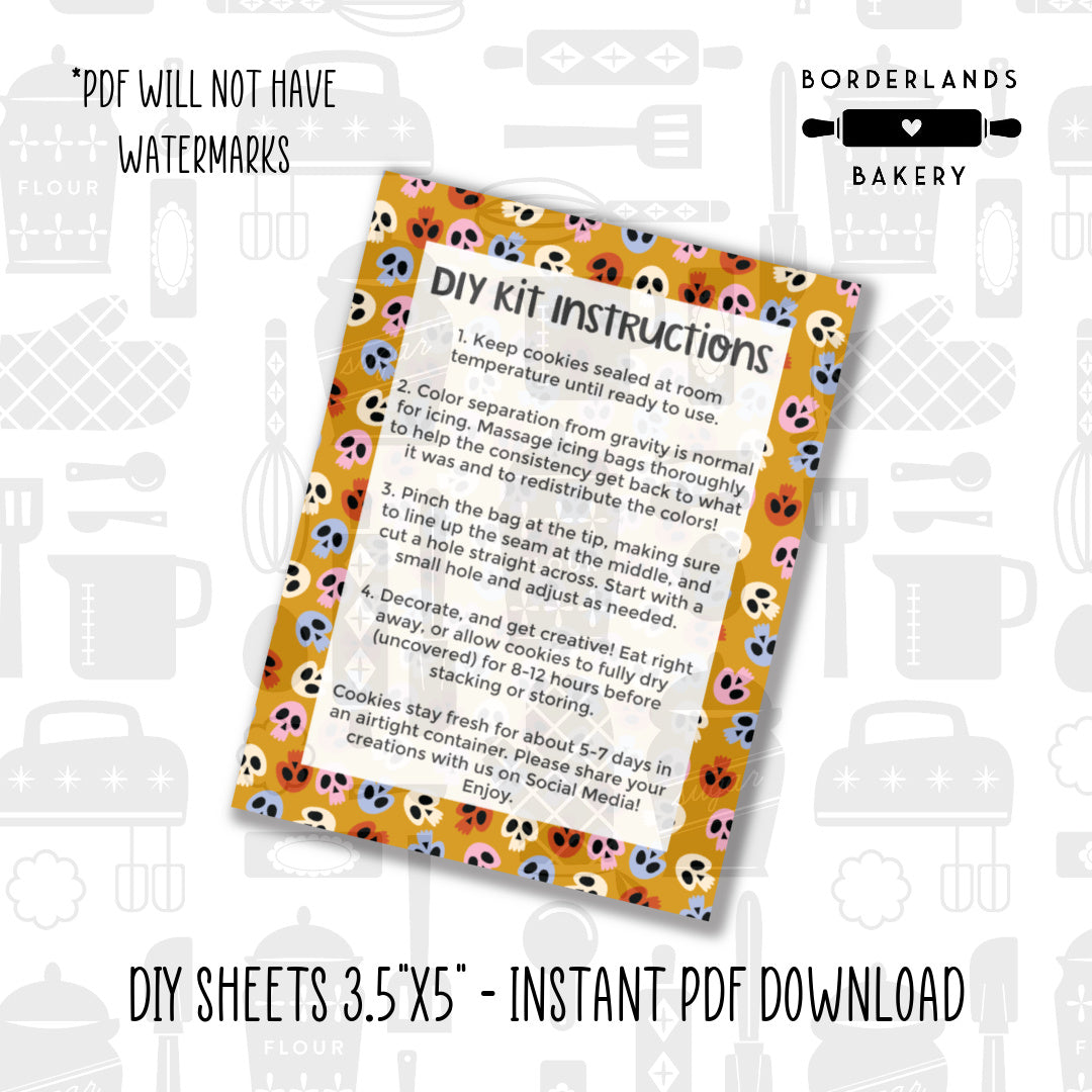 Halloween and Fall 2022 DIY cookie card sheets, 3.5x5 inch printable digital PDF download