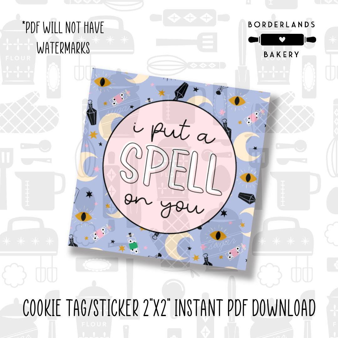 Halloween and Fall 2022 printable packaging tags, 2 inch square digital PDF download