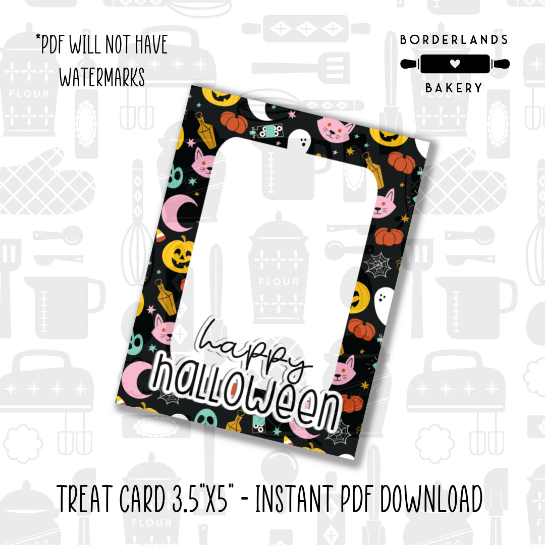 Halloween and Fall 2022 treat backer cards, 3.5x5 inch printable digital PDF download