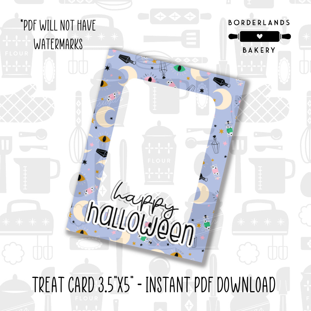 Halloween and Fall 2022 treat backer cards, 3.5x5 inch printable digital PDF download