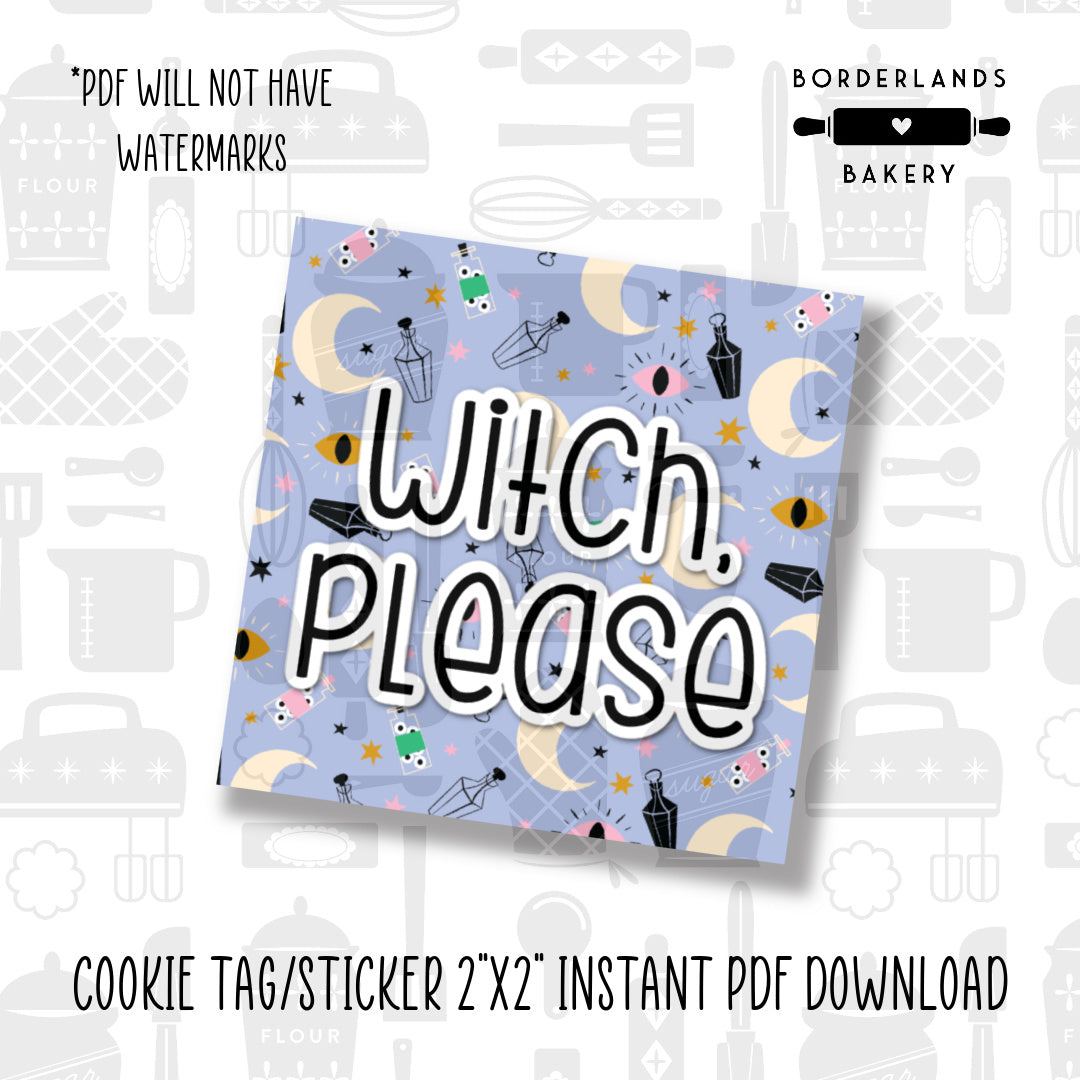 Halloween and Fall 2022 printable packaging tags, 2 inch square digital PDF download