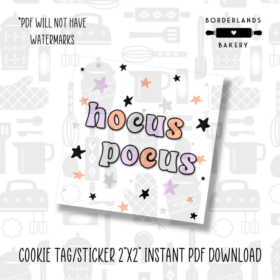 Halloween and Fall 2022 printable packaging tags, 2 inch square digital PDF download