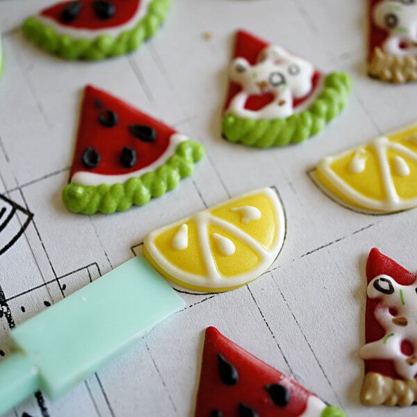 Summer Themed Royal Icing Transfer Templates (PDF Download)