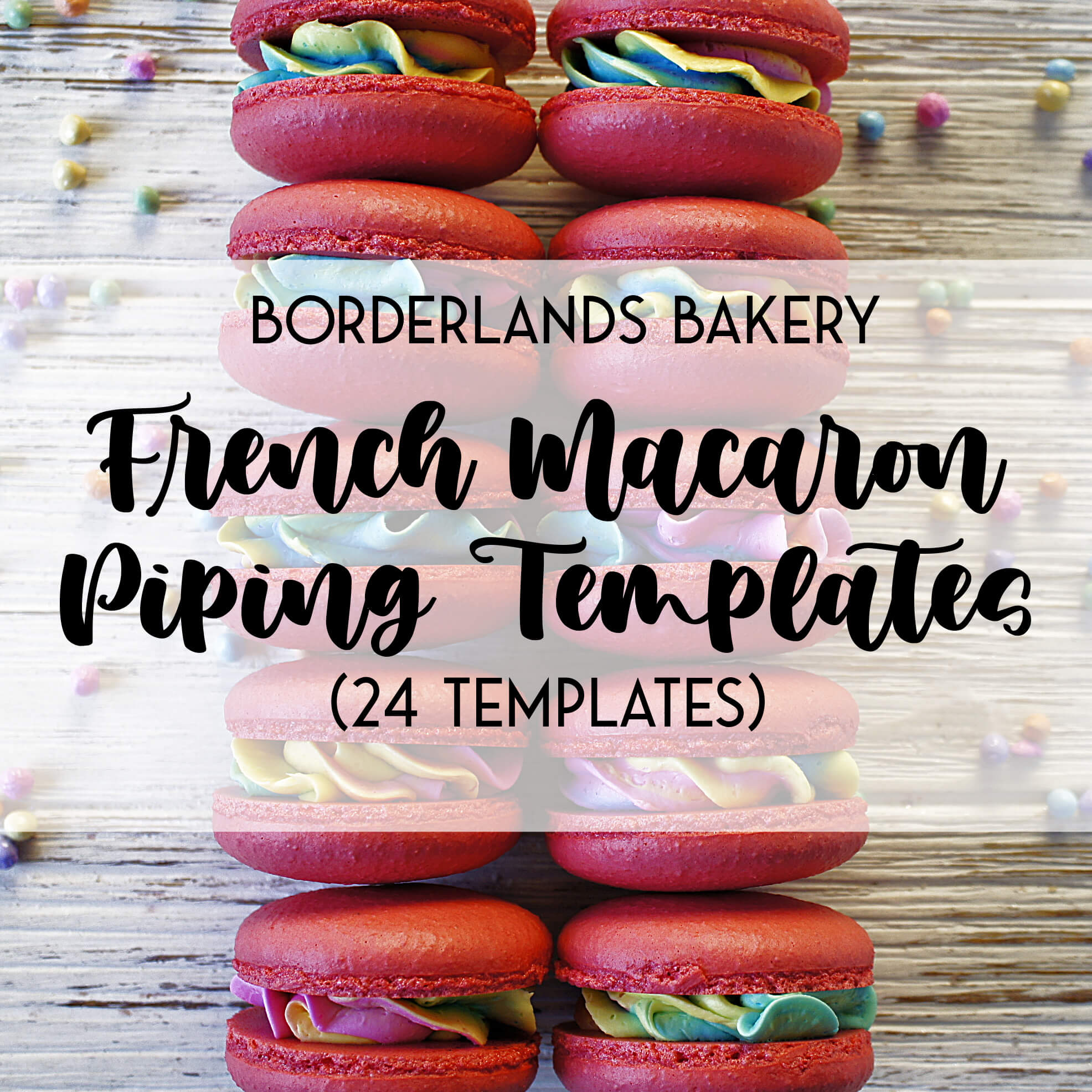 24 French Macaron Piping Templates (Zip File Download)