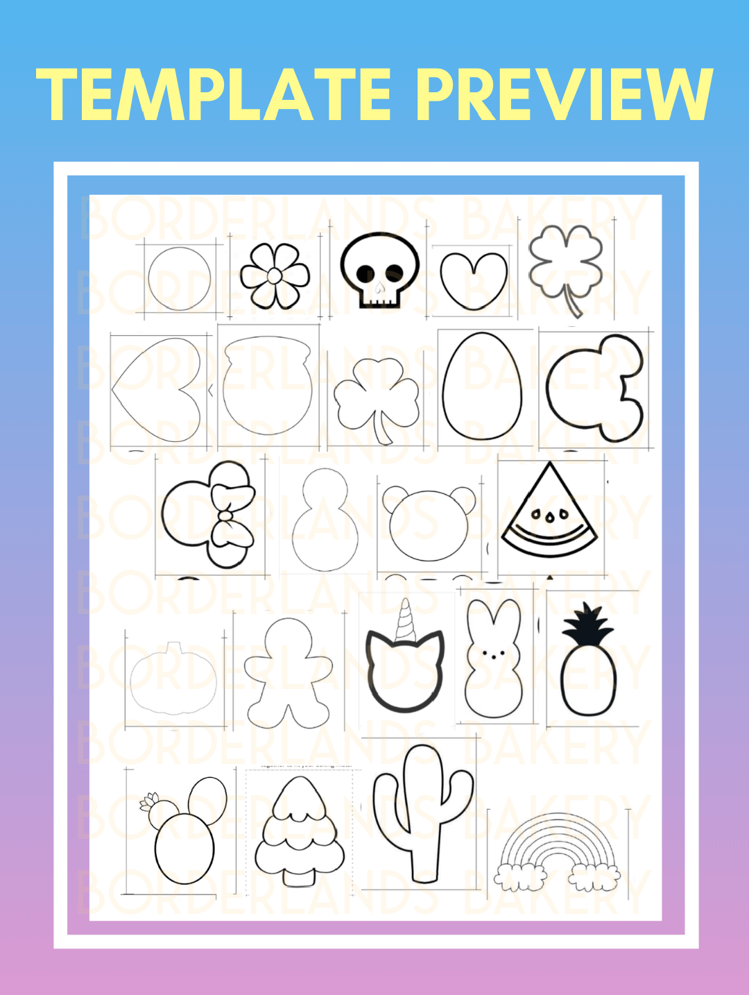 French macaron piping templates zip file download, 24 templates